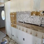 Before image of a kitchen undergoing renovation